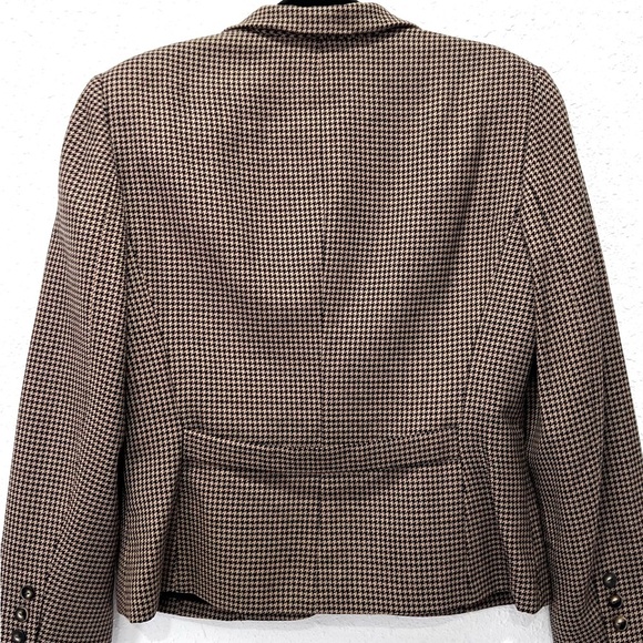 Liz Claiborne 100% wool Black and White Blazer Classic Tailored Design L - Picture 5 of 9